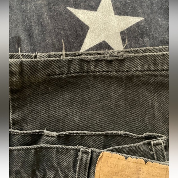Rare 1990s Vintage Australian Faded Black Levis Denim Jeans / W 34 / Ora… - Picture 5 of 9